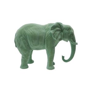 Flocked Green Elephant