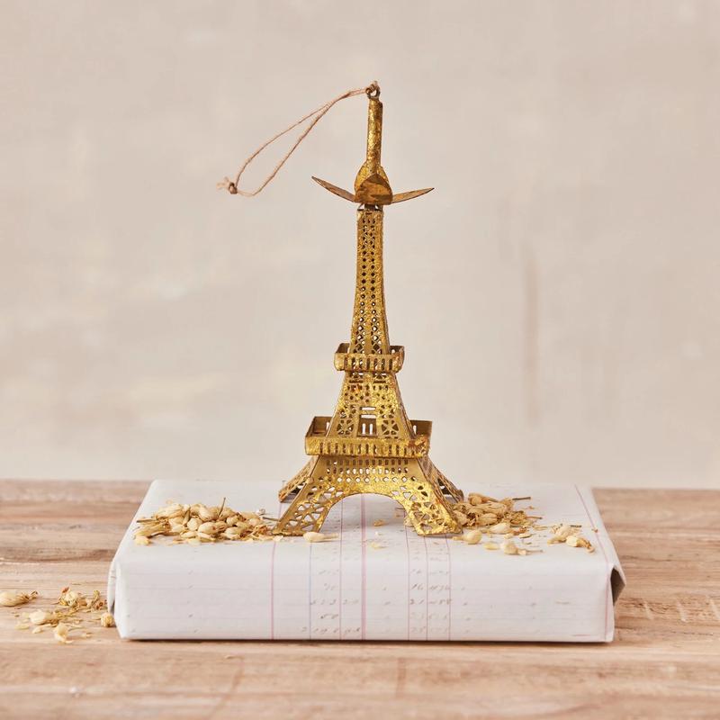 Gold Eiffel Tower Ornament