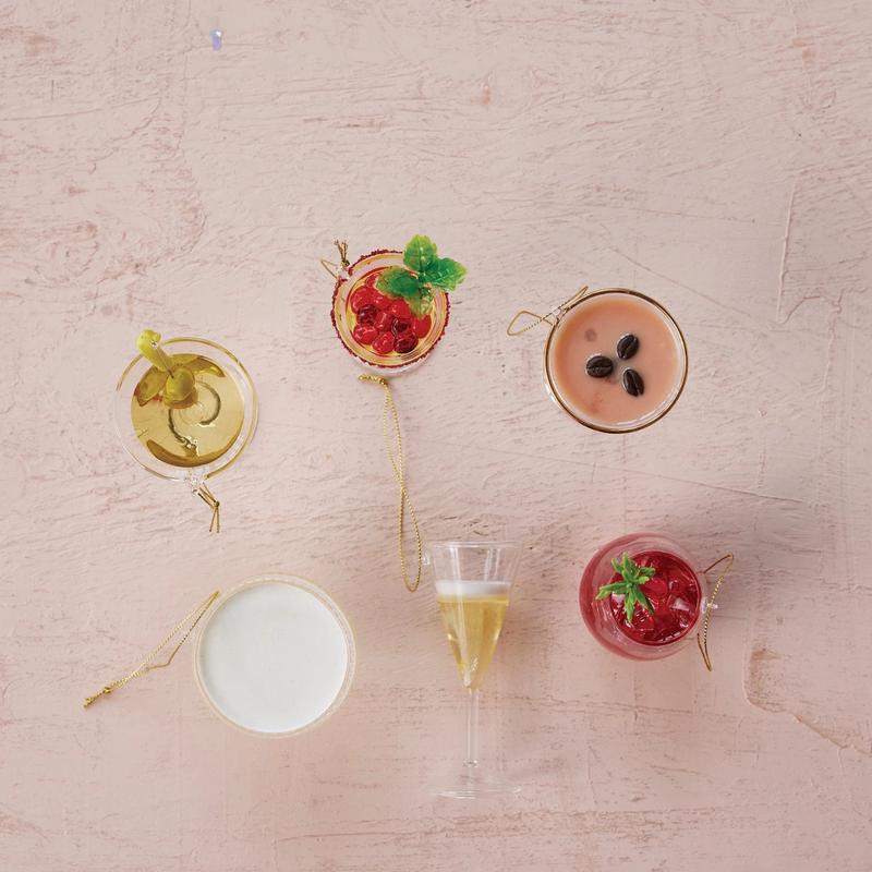 Holiday Spirits Glass Ornament - Choose Style