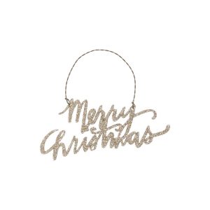 Merry Christmas Glitter Ornament