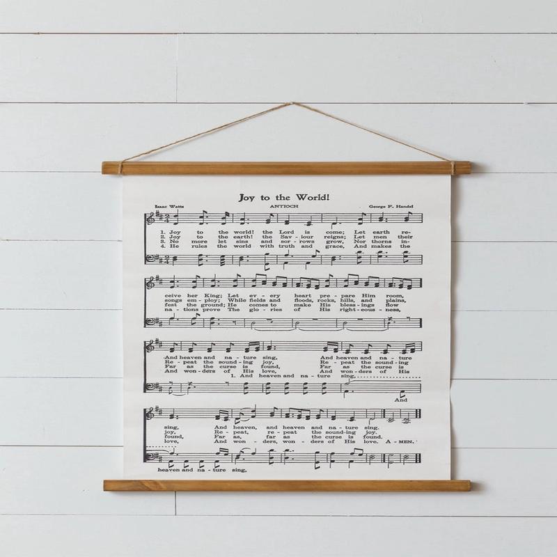 Music Sheet Scroll Wall Decor - Joy To The World