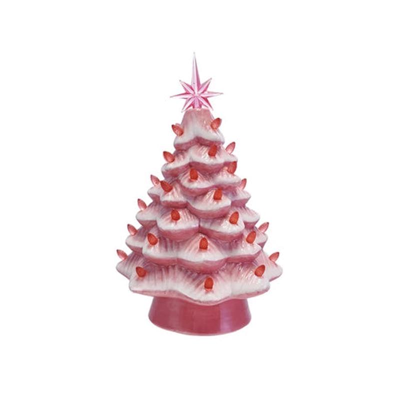 Pink & White LED Christmas Tree