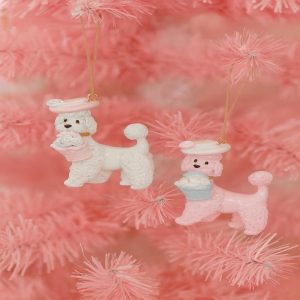 Resin Vintage Style Poodle Ornament - Choose Style