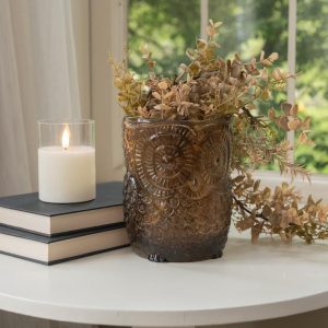 Retro Brown Owl Vase