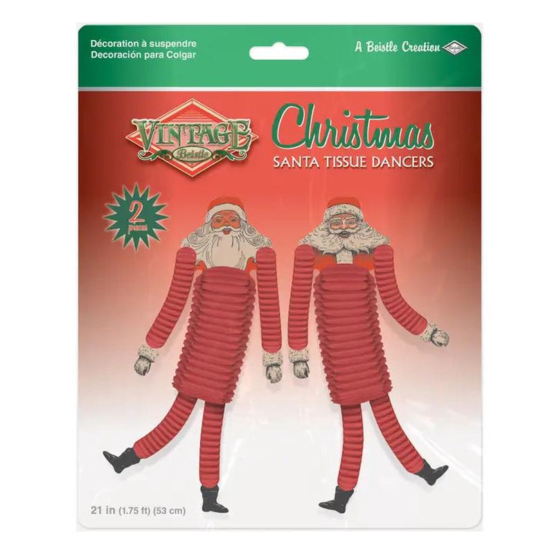 Retro Style 21" Santa Tissue Dancers