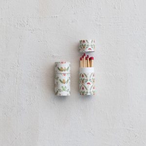 Set of 2 Seasonal Pattern Design Safety Matches in Tube