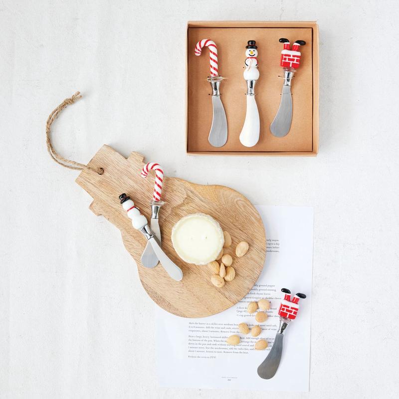 Set of 3 Holiday Canape Knives