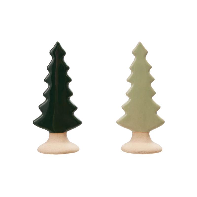 Stoneware Tree with Unglazed Base - Choose Color
