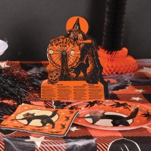 Vintage Style Halloween Witch Fortune Wheel Game