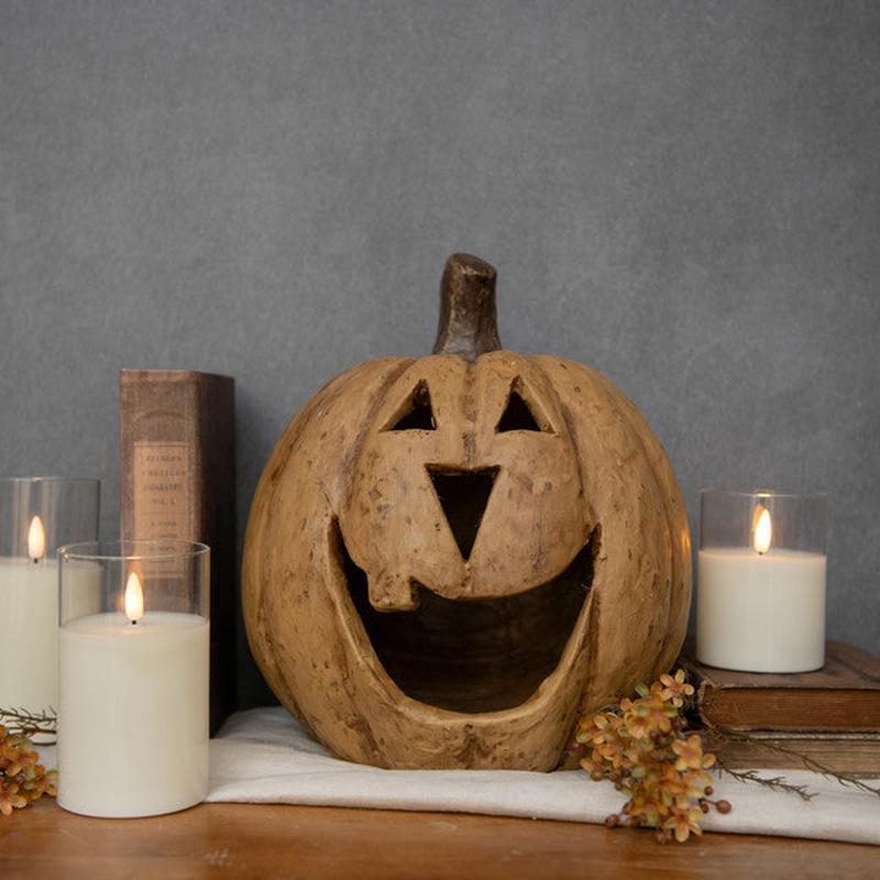 11" Big Mouth Pumpkin - Beige