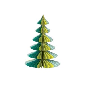 12" Handmade Folding Honeycomb Tree with Gold Glitter Edge