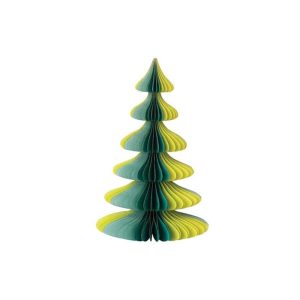 14" Handmade Folding Honeycomb Tree with Gold Glitter Edge