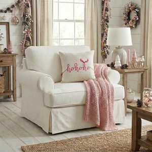 18" Embroidered Ho Ho Ho Pillow with Tassels