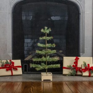 24" Green Feather Tree