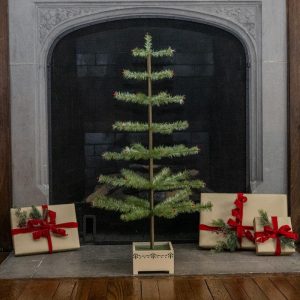 36" Green Feather Tree