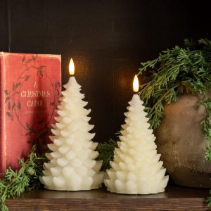 3D Flame Cream Balsam Tree Candle - Choose Size