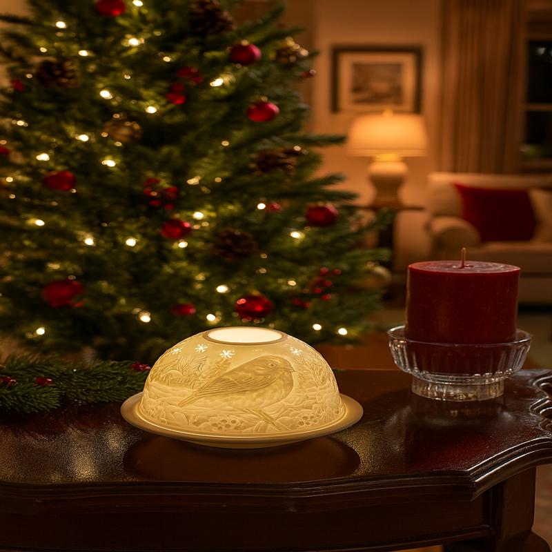 Luumii Lights Dome - Bird with Holly