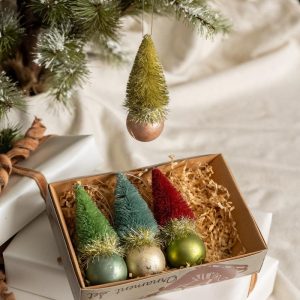 Set of 4 Vintage Style Tree Ornaments
