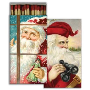 Vintage Santa's Watching Design Safety Matches
