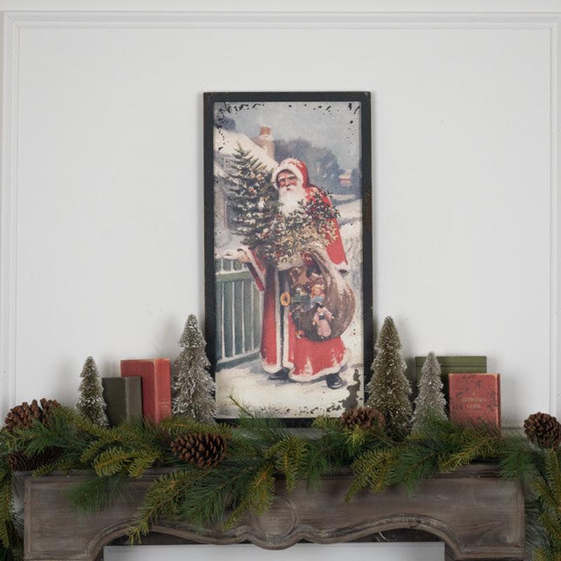 28" Traveling Santa Print