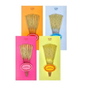 4" Gold Sparkler Candles Perfect For Birthday Cake - Set of 10