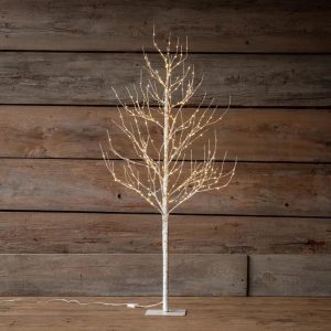 48" Twinkling Light Winter Birch Tree