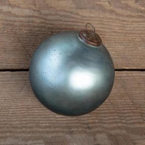 5.75" Antique Matte Blue Kyanite Glass Ball Ornament