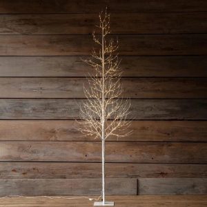 84" Twinkling Light Winter Birch Tree