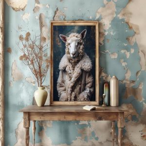 8x10 Lady Baba In Her Fur Coat Print Wall Decor