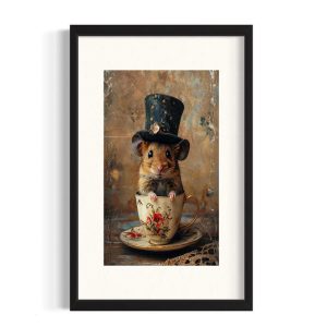 8x10 Mouse in Teacup Print Wall Decor