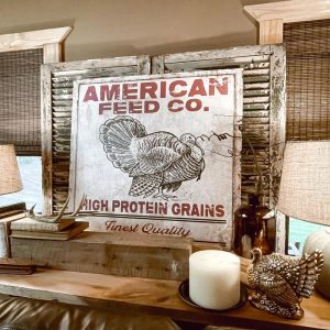 American Feed Company Turkey Canvas Wall Art - Choose Size