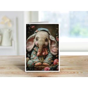 Blooming Elephant - Note Card