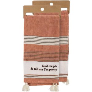 Feed Me Pie and Tell Me I'm Pretty Kitchen Towel