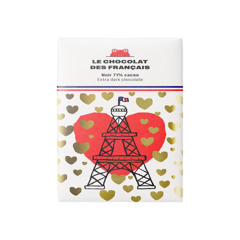 Le Chocolat Des Francais - Eiffel Tower - Extra Dark Chocolate 71%