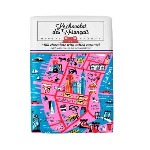 Le Chocolat Des Francais - Map of New York City - Milk Chocolate and Salted and Caramel