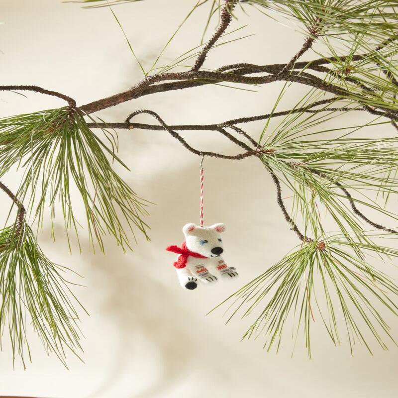 Polar Bear Felt Ornament