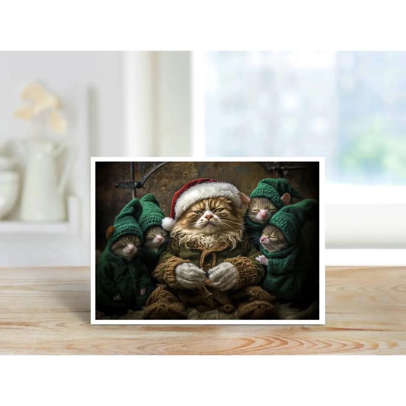 Santa Claws and His Little Helpers - Note Card