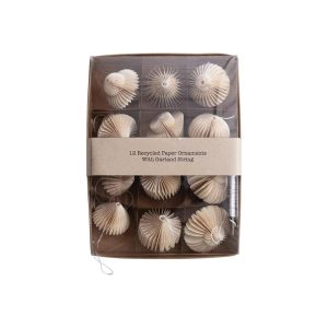 Set of 12 Handmade Honeycomb Ornaments - Ornaments or Create DIY Garland