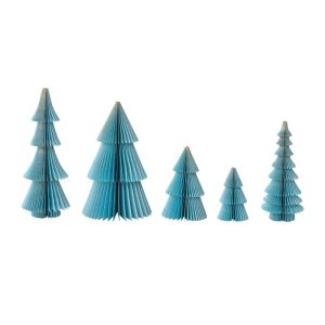 Set of 5 Blue Honeycomb Trees