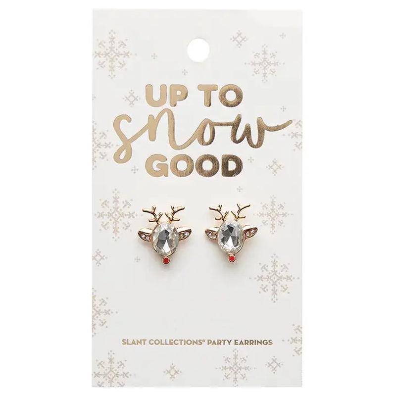 Up To Snow Good Rudolph Reindeer Earrings