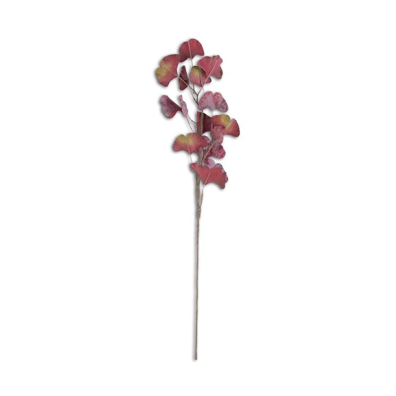 30" Burgundy Two-Toned Gingko Stem