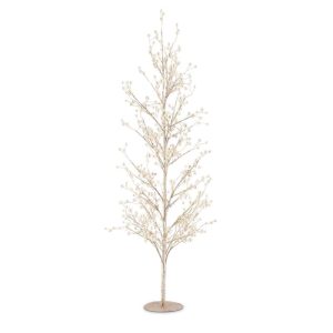 33" Gold Glitter Twig Tree with Pearls