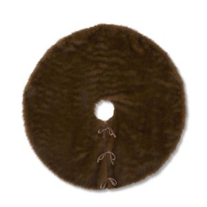 50" Brown Faux Fur Tree Skirt