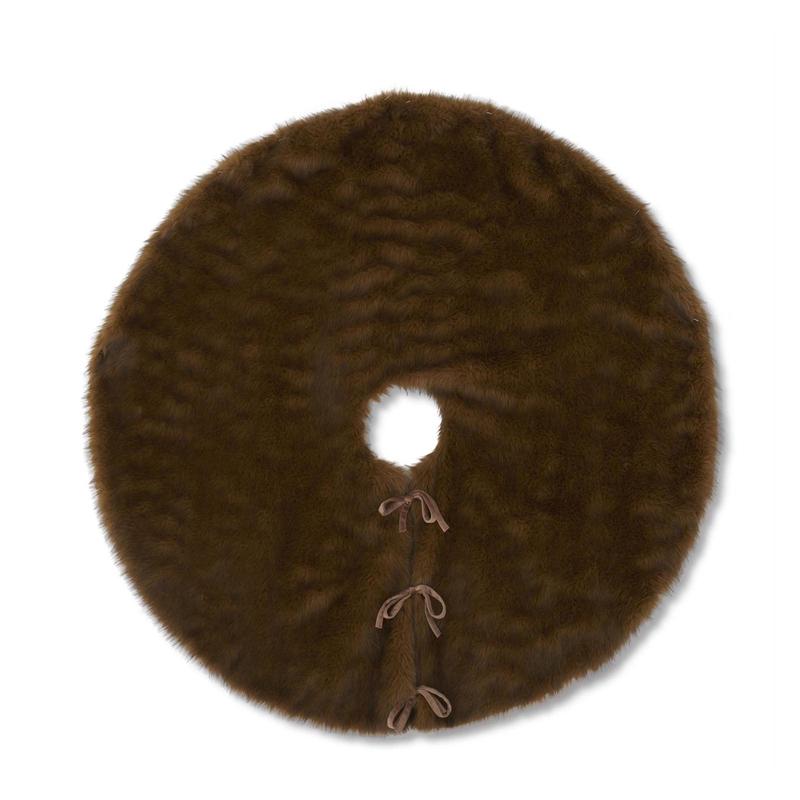 50" Brown Faux Fur Tree Skirt