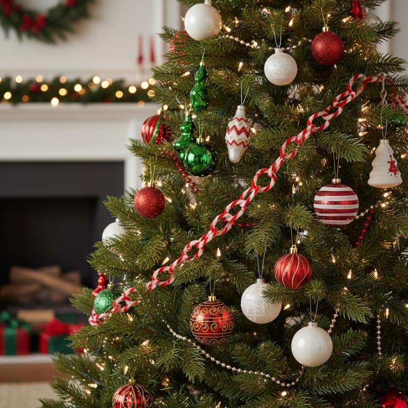 72" Peppermint Twist Garland