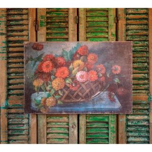 Garden Zinnia Wrapped Canvas Print