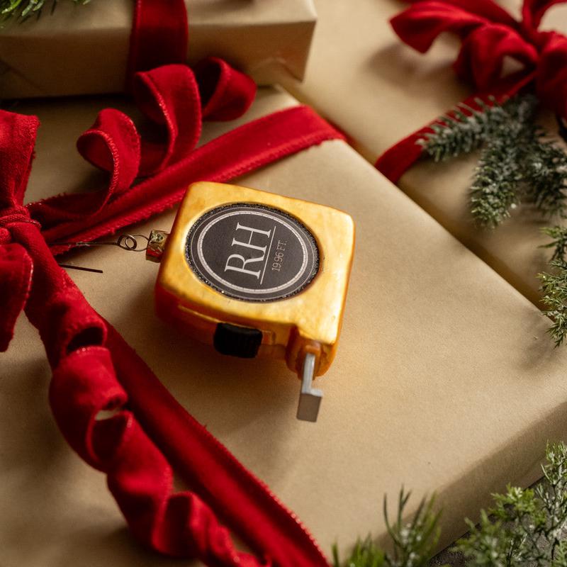 Glass Measuring Tape Ornament