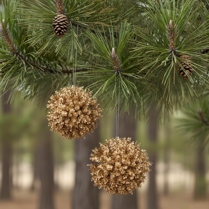 Gold Small Leaf Round Ornament - Choose Size