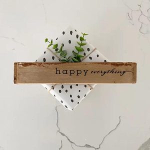 Happy Everything Vintage Shutter Stick