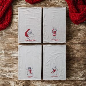 Holiday Sketch Tea Towel - Choose Style